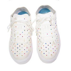 Native Shoes Monaco Low Rainbow Confetti Polka Dot Lace Up Shoes Unisex 10.5